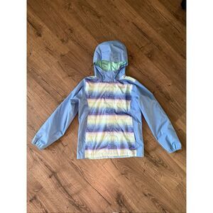 THE NORTH FACE DRYVENT GIRLS HOODED RAIN ,WINDBREAKER JACKET BLUE L (14-16)